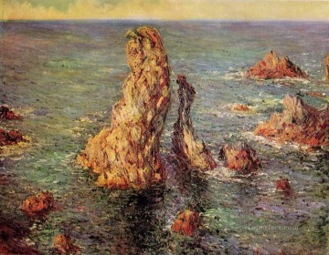  Cot Pintura - Pirámides de PortCoton Claude Monet